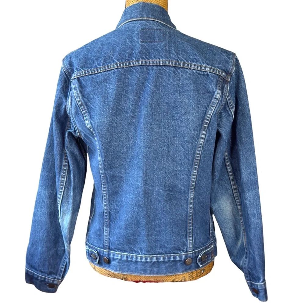 Vintage 1980s Levi’s 70506-0216 denim trucker jacket 36R Made in USA Small e |ab